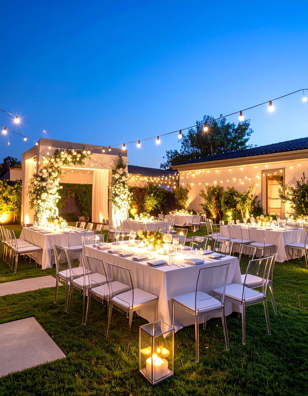 Modern Minimalist Wedding with Clean Lines - 25 Backyard Wedding Ideas