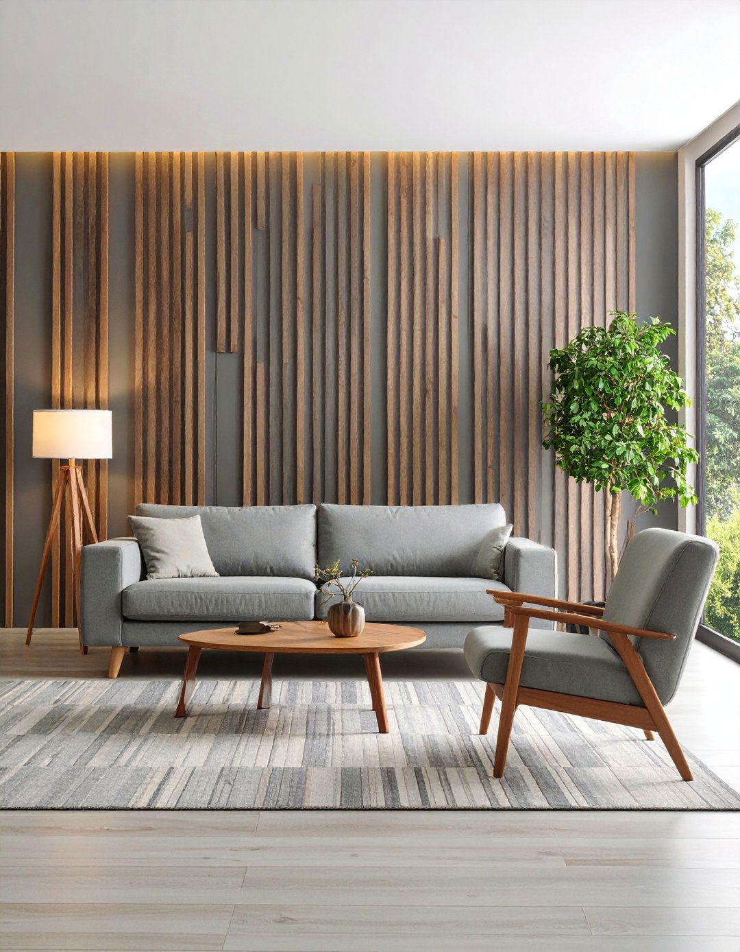 Modern Minimalist Wood Trim Wall - 25 Wood Trim Accent Wall Ideas