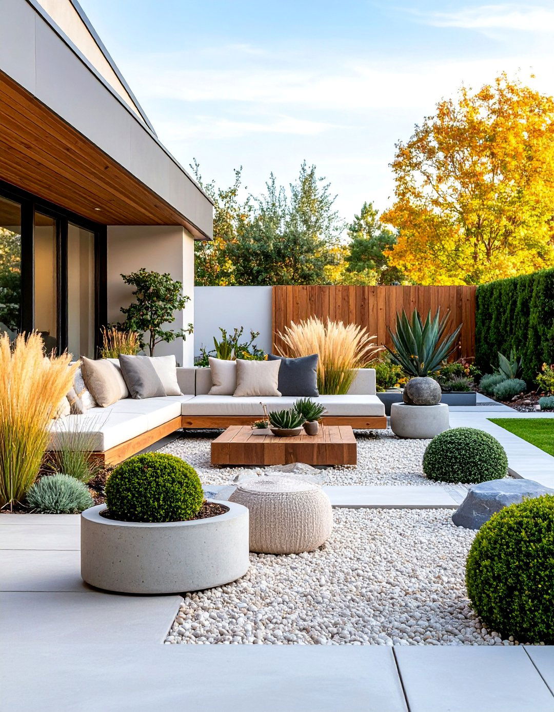 Modern Minimalist Zen Garden - 25 Container Garden Ideas