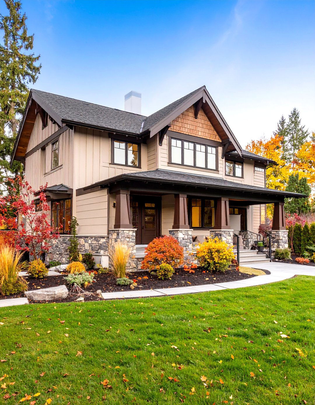 Modern Mixed Material Craftsman with Fiber Cement - 25 Craftsman Style House Exterior Ideas