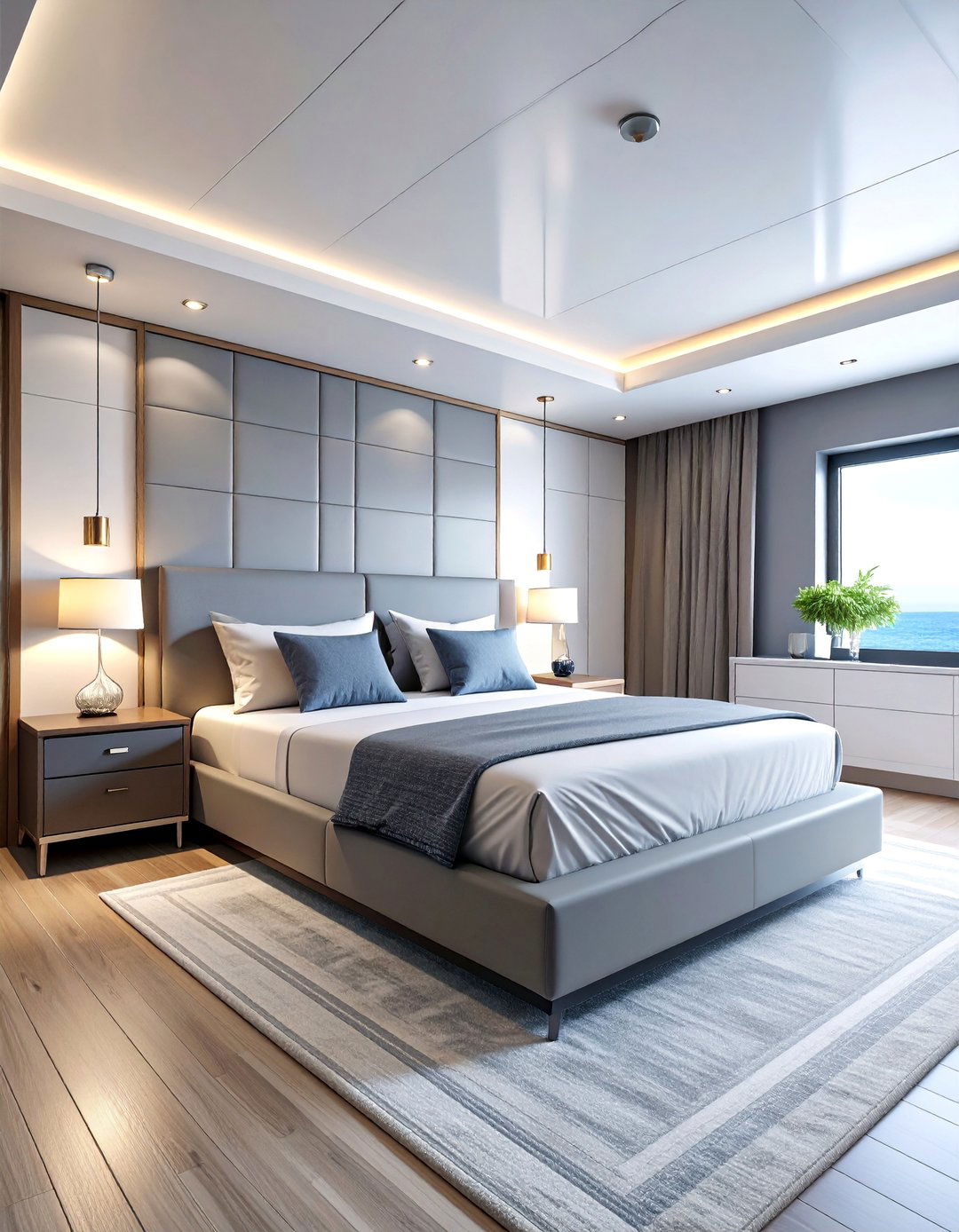 Modern Monochromatic Design Yacht Bedroom - 25 yacht bedroom ideas