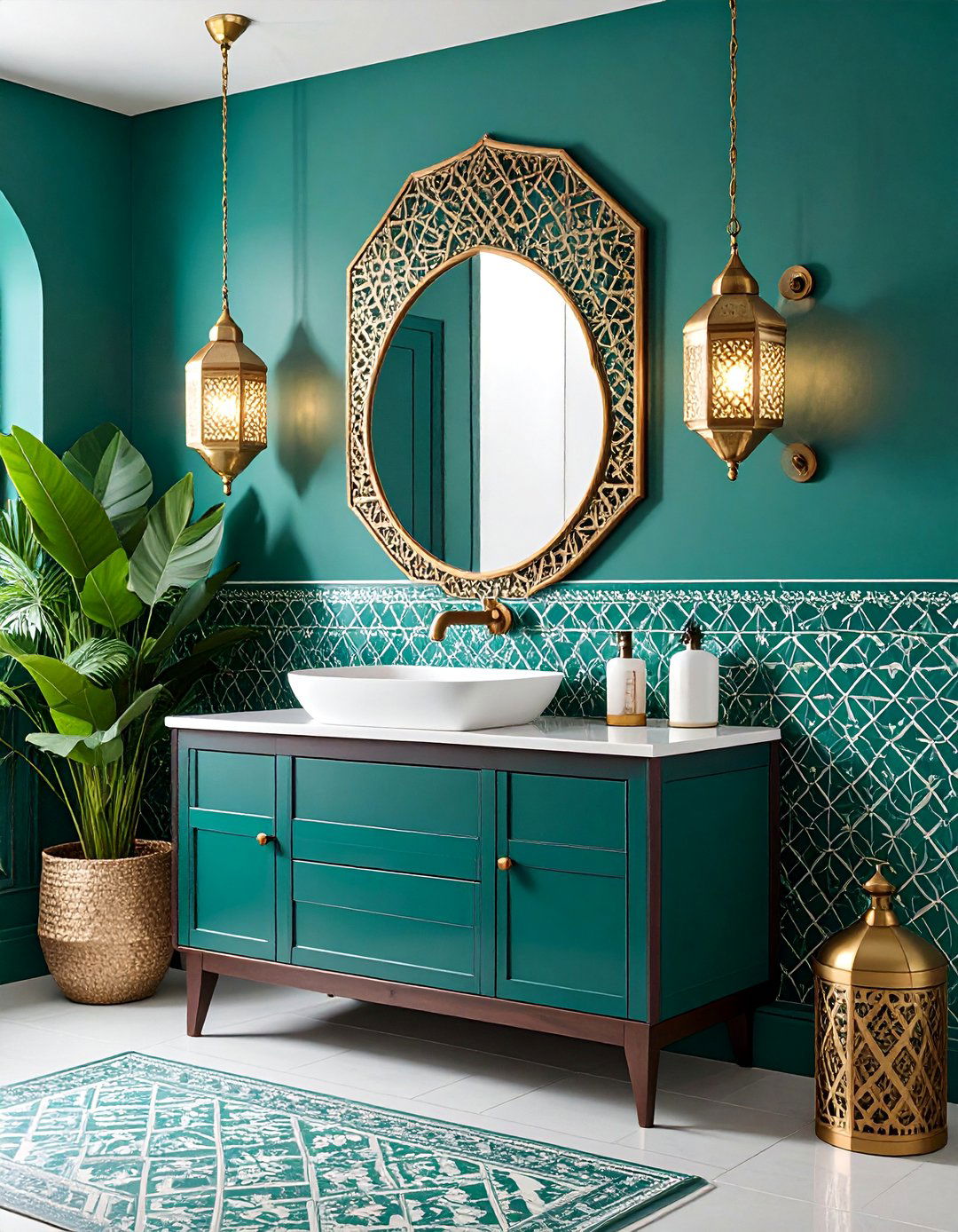 Modern Moroccan with Zellige Tiles - 25 Powder Room Ideas