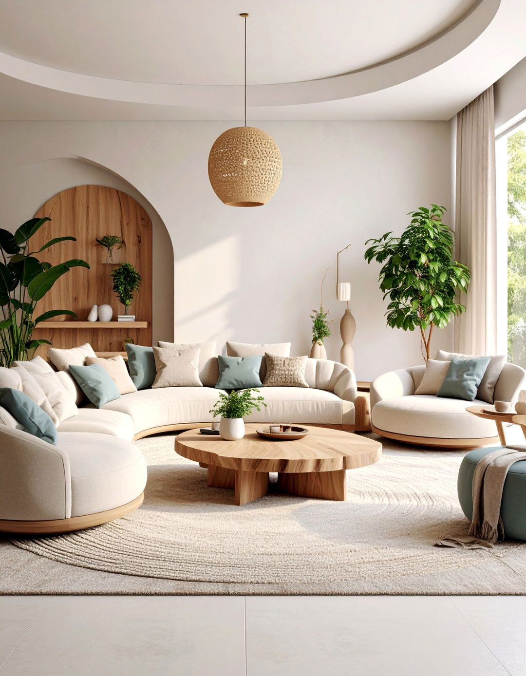 Modern Organic Minimalist Space - 25 Earthy Living Room Decor Ideas