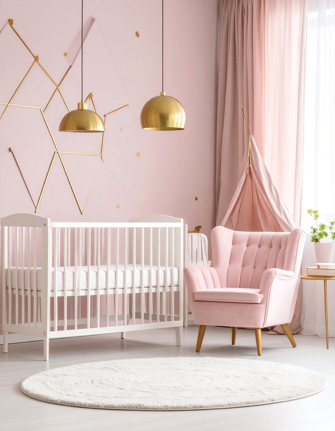 Modern Pink and Gold Glamour Nursery - 25 Pink Nursery Ideas