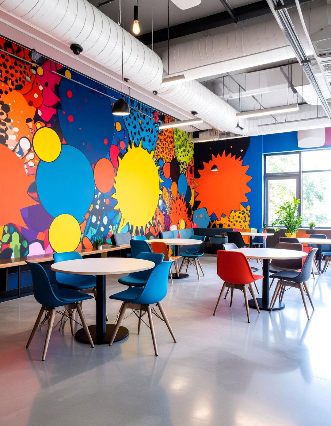 Modern Pop Art Office Mural with Comic Book Aesthetics - 25 Office Wall Murals