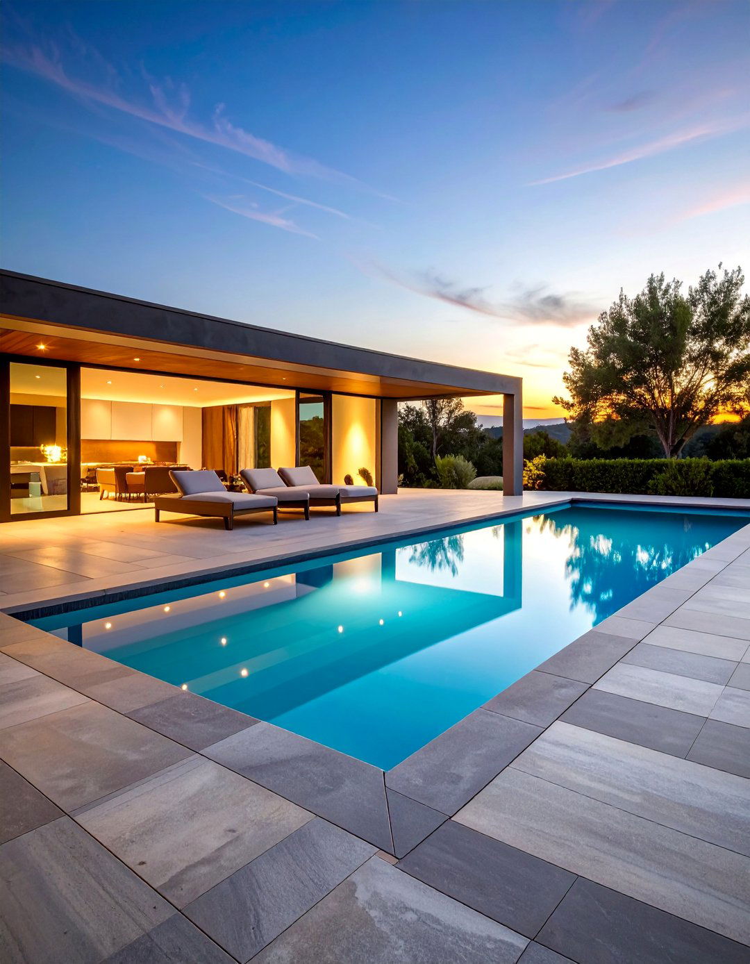Modern Porcelain Slab Minimalist Design - 25 Pavers Around Pool Ideas