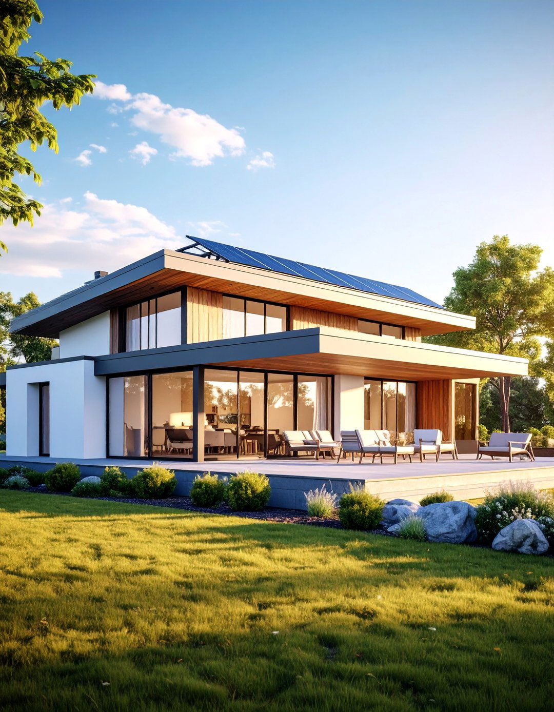 Modern Ranch with Flat Roof Design - 25 Modern Ranch House