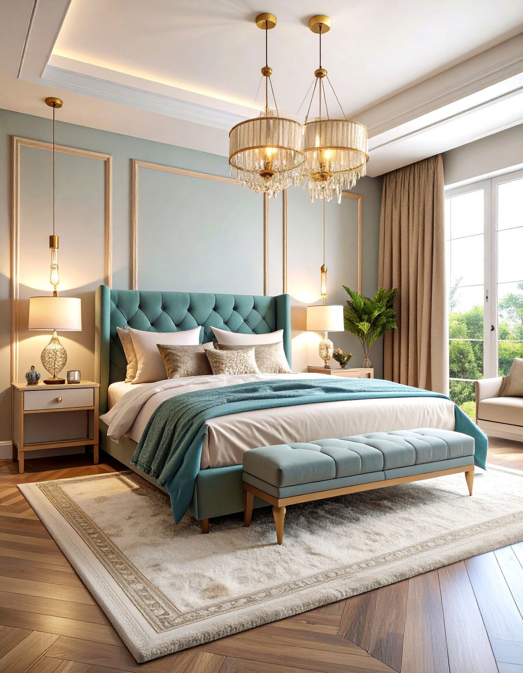 Modern Romantic Bedroom with Soft Lighting and Luxurious Textures - 25 Bedroom Ideas For Couples