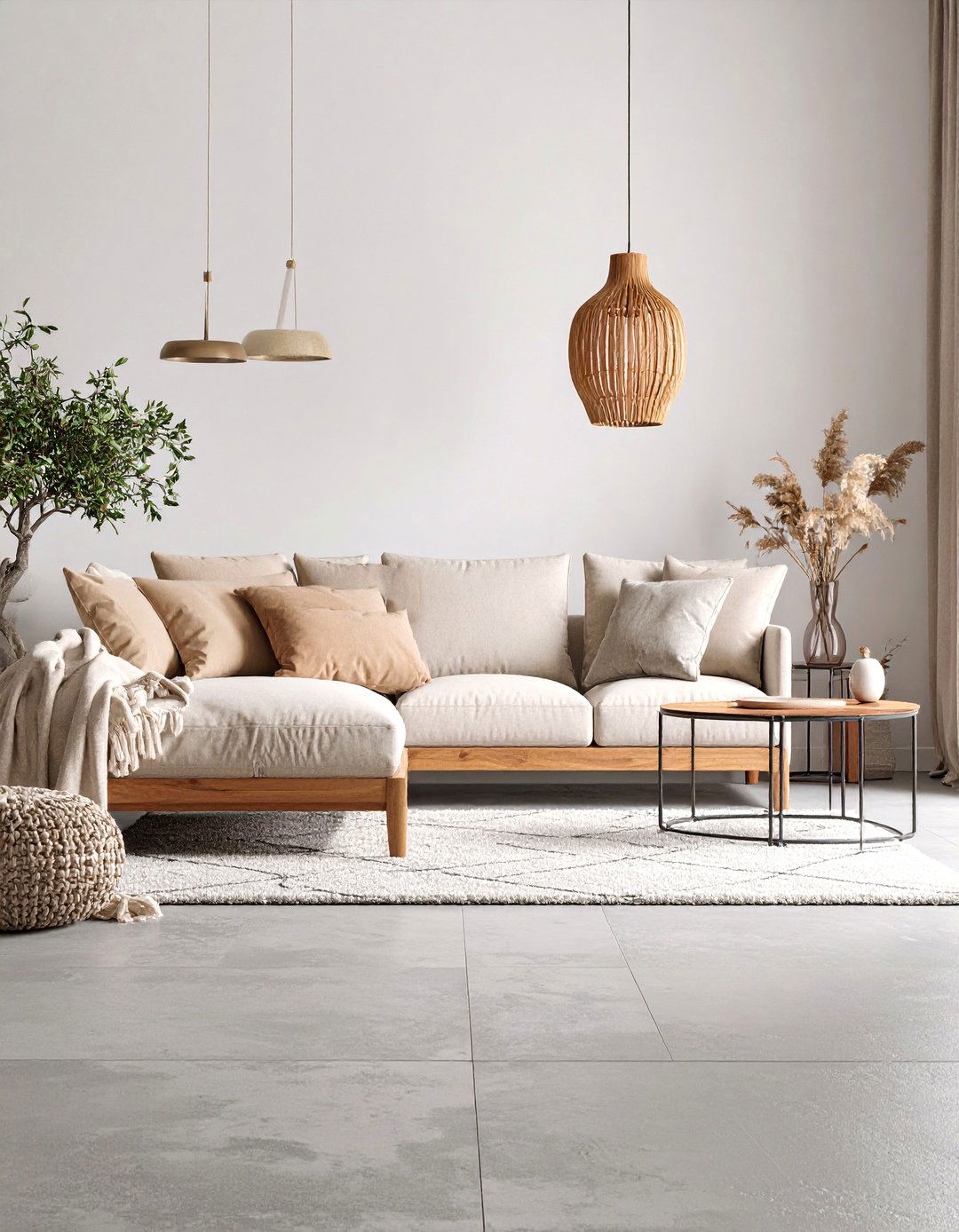 Modern Rustic Concrete Floor Living Room with Minimalist Accents - 25 Rustic Concrete Floor Living Room Ideas