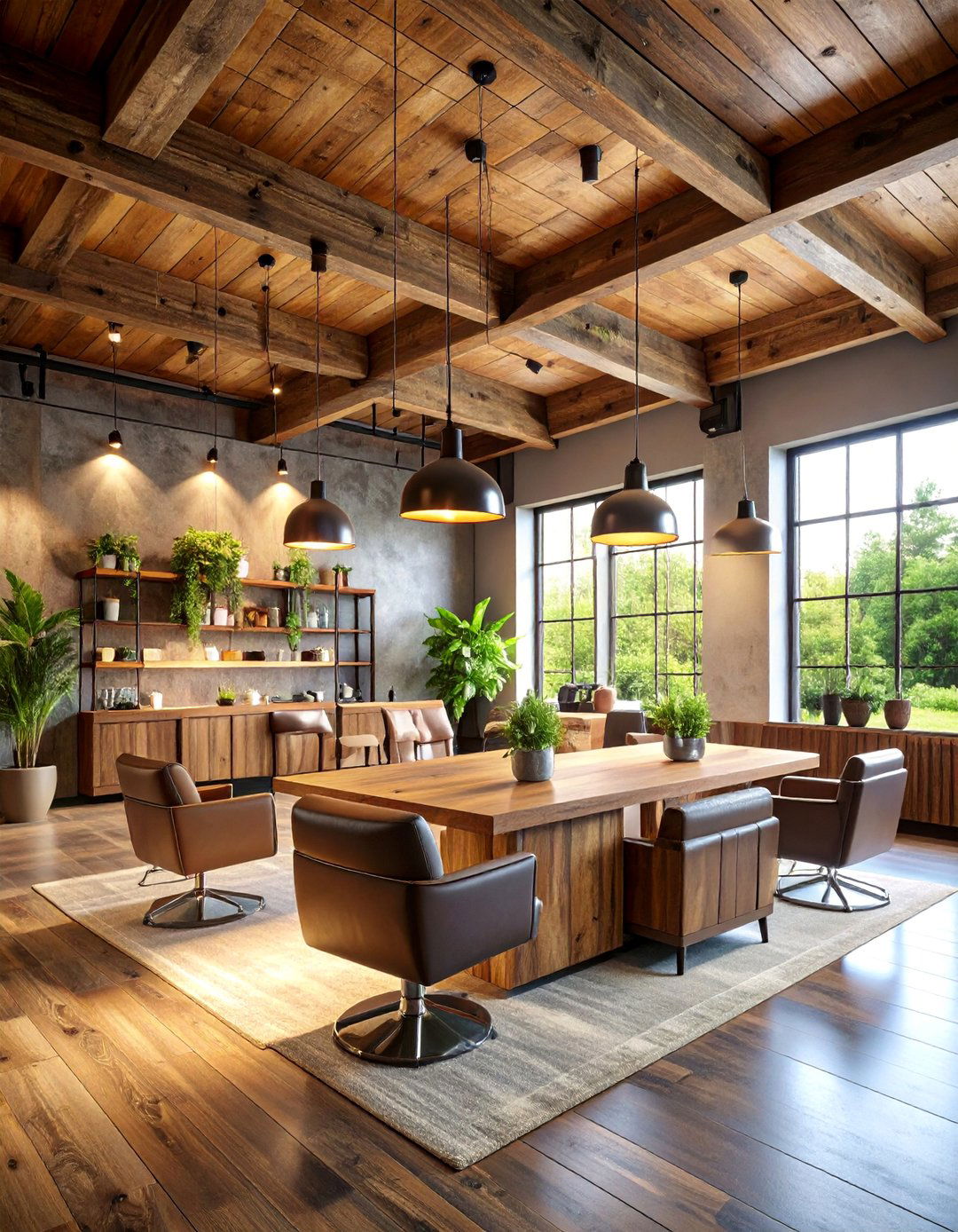 Modern Rustic Fusion Salon - 25 Salon Interior Design Ideas