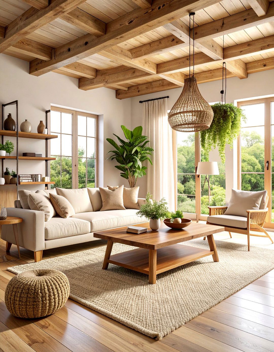 Modern Rustic Living Room with Reclaimed Wood Features - 25 Wooden Interior Design Ideas
