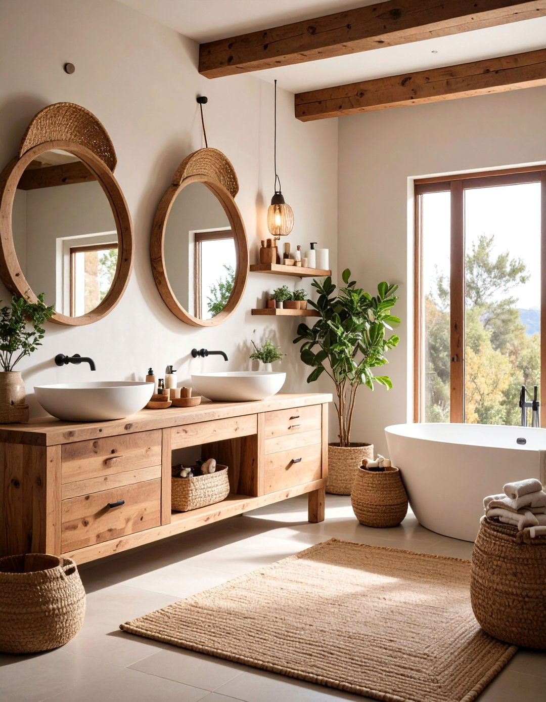 Modern Rustic with Natural Wood Features - 25 Bathroom Staging Ideas
