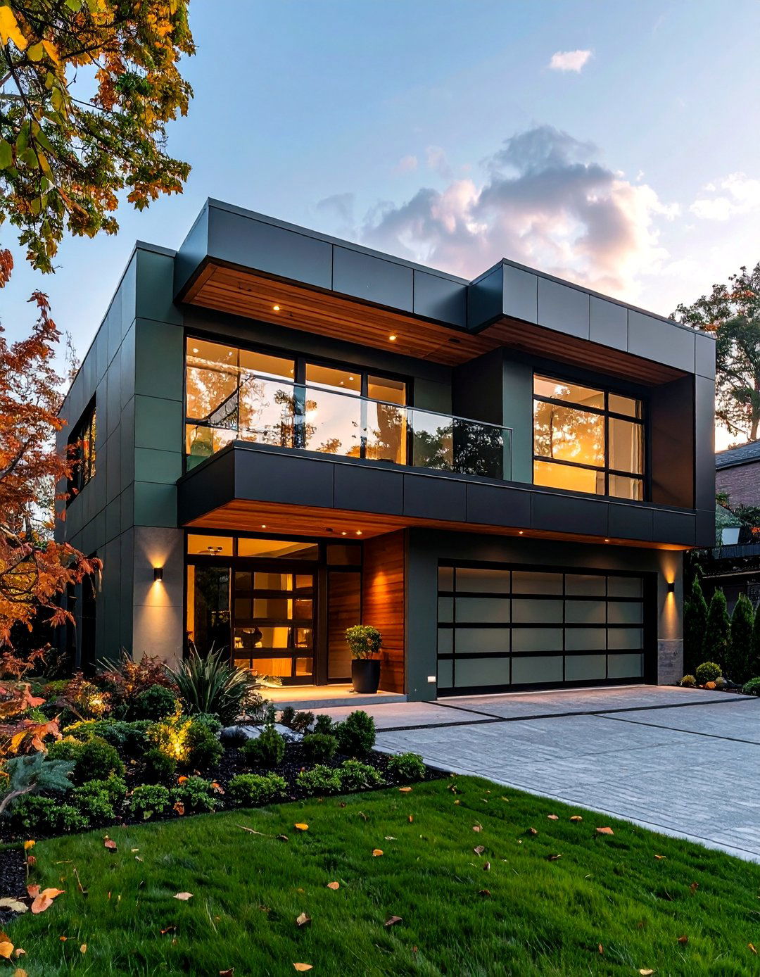 Modern Sage Green with Black Accents - 25 Light Green House Exterior Ideas