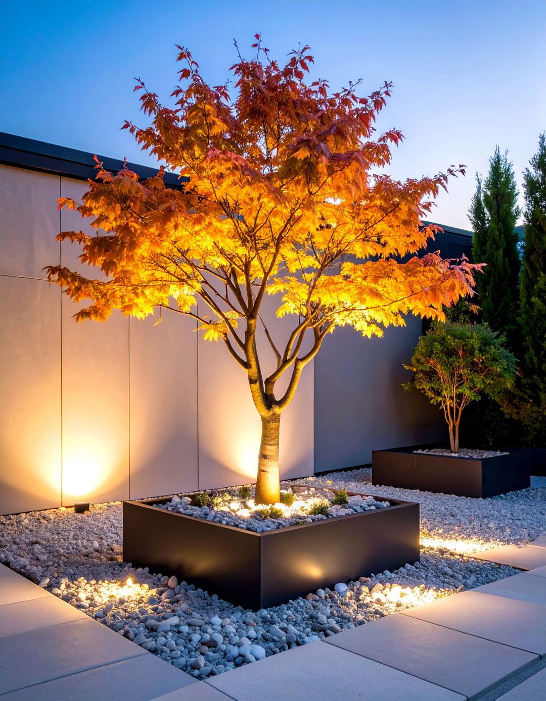 Modern Sculptural Tree Statement - 25 Tree Landscaping Ideas