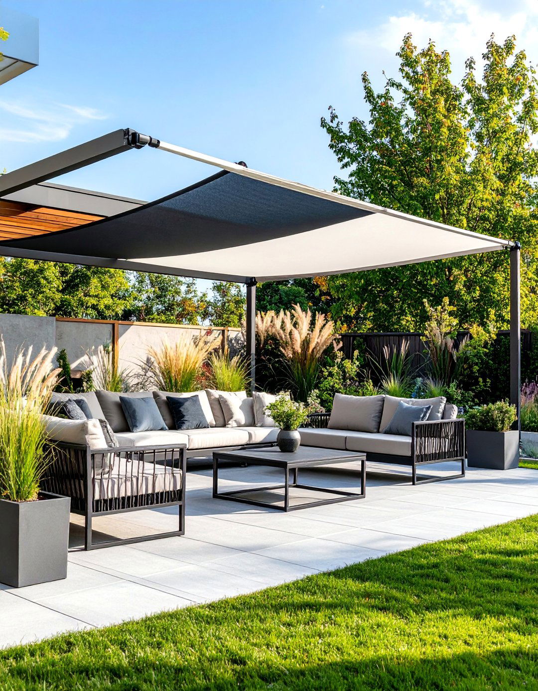 Modern Shade Sail Installation with Clean Lines - 25 Shade Ideas