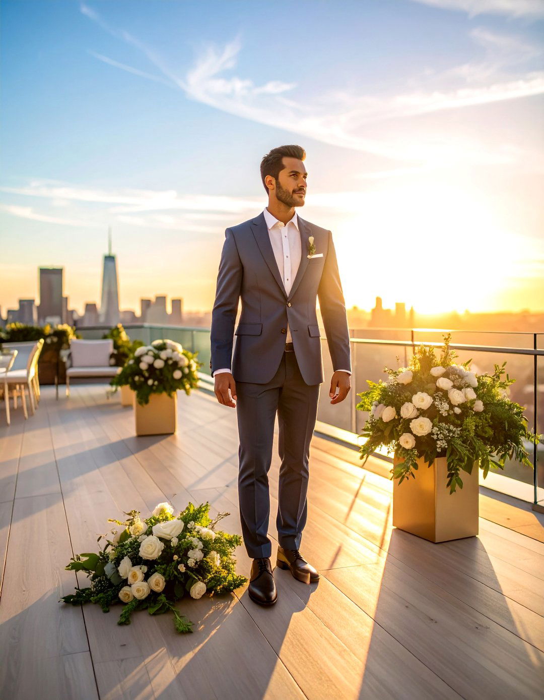 Modern Slim Fit Wedding Outfit - 25 Men's Wedding Outfit Ideas