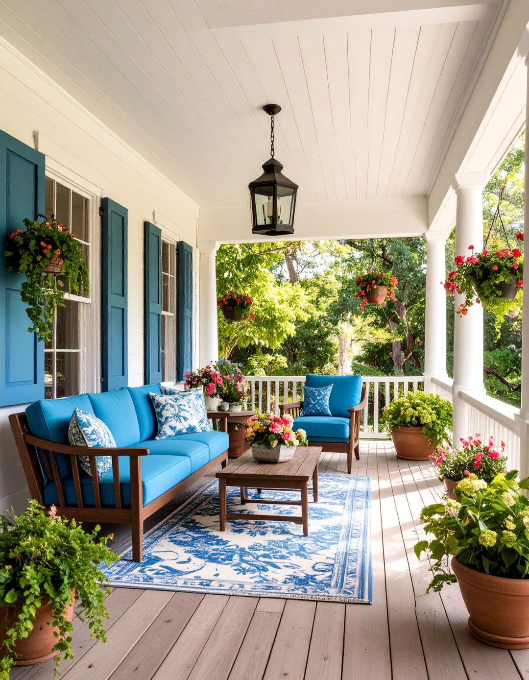 Modern Southern Fusion Porch - 25 Southern Front Porch Ideas