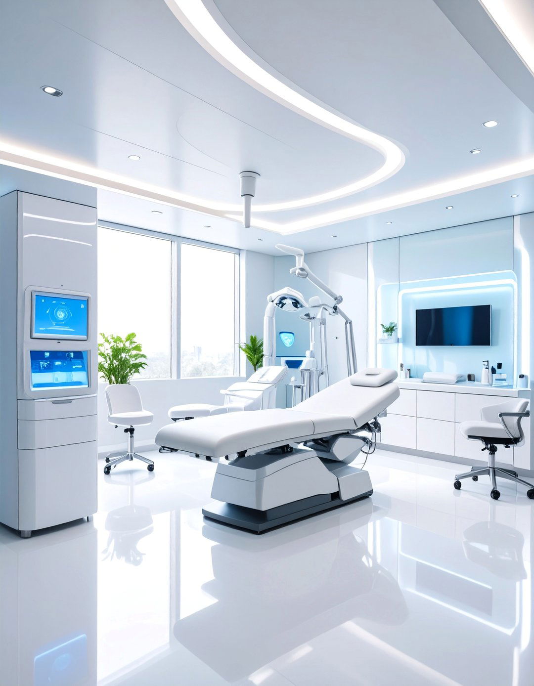 Modern Spa Esthetician Room with Glass Accents - 25 Esthetician Room Ideas