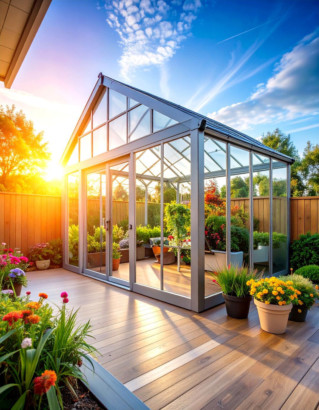 Modern Steel Frame Porch Greenhouse - 25 Porch Greenhouse Ideas
