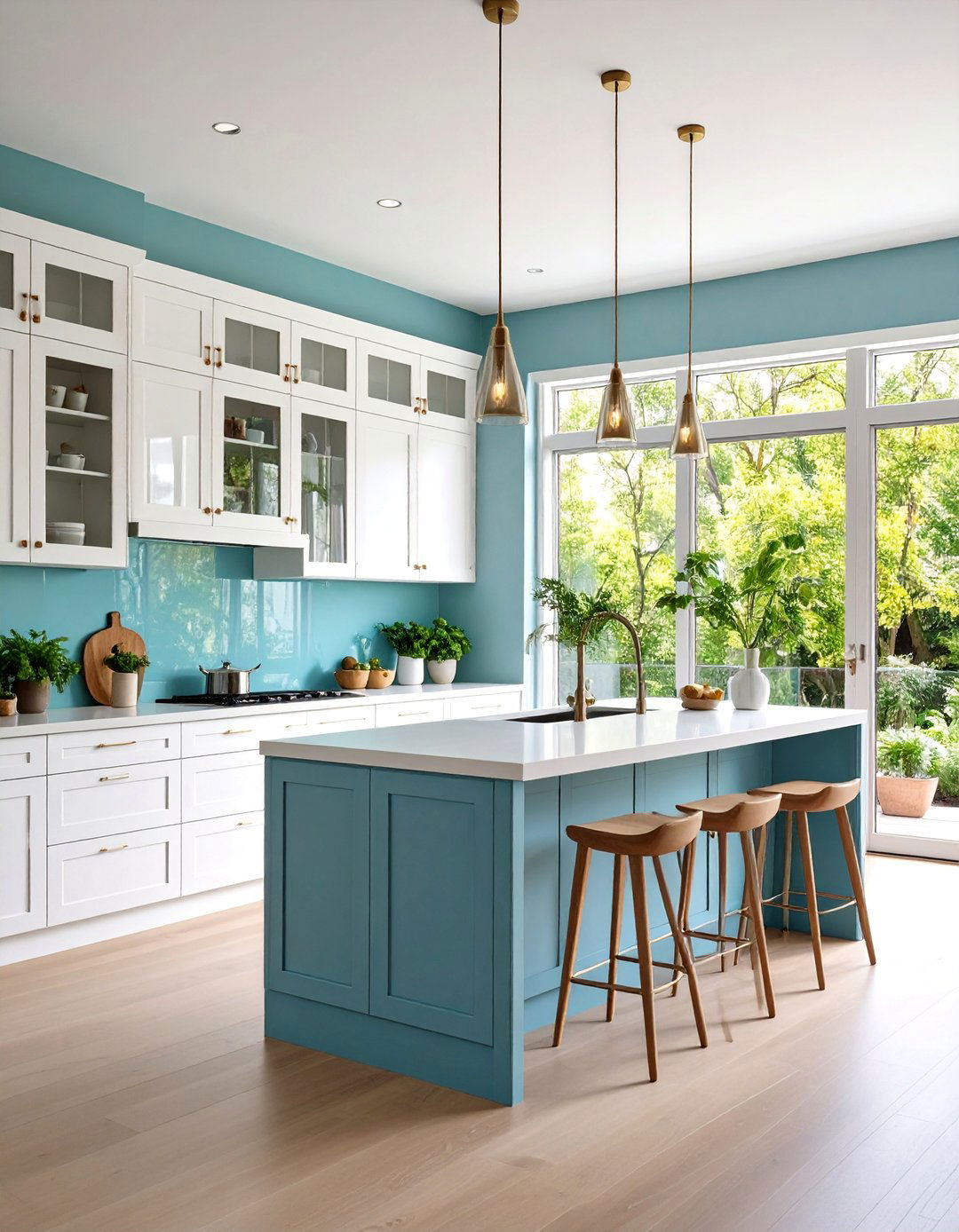 Modern Storage Integration with Custom Cabinetry - 25 Kitchen Bay Window Ideas