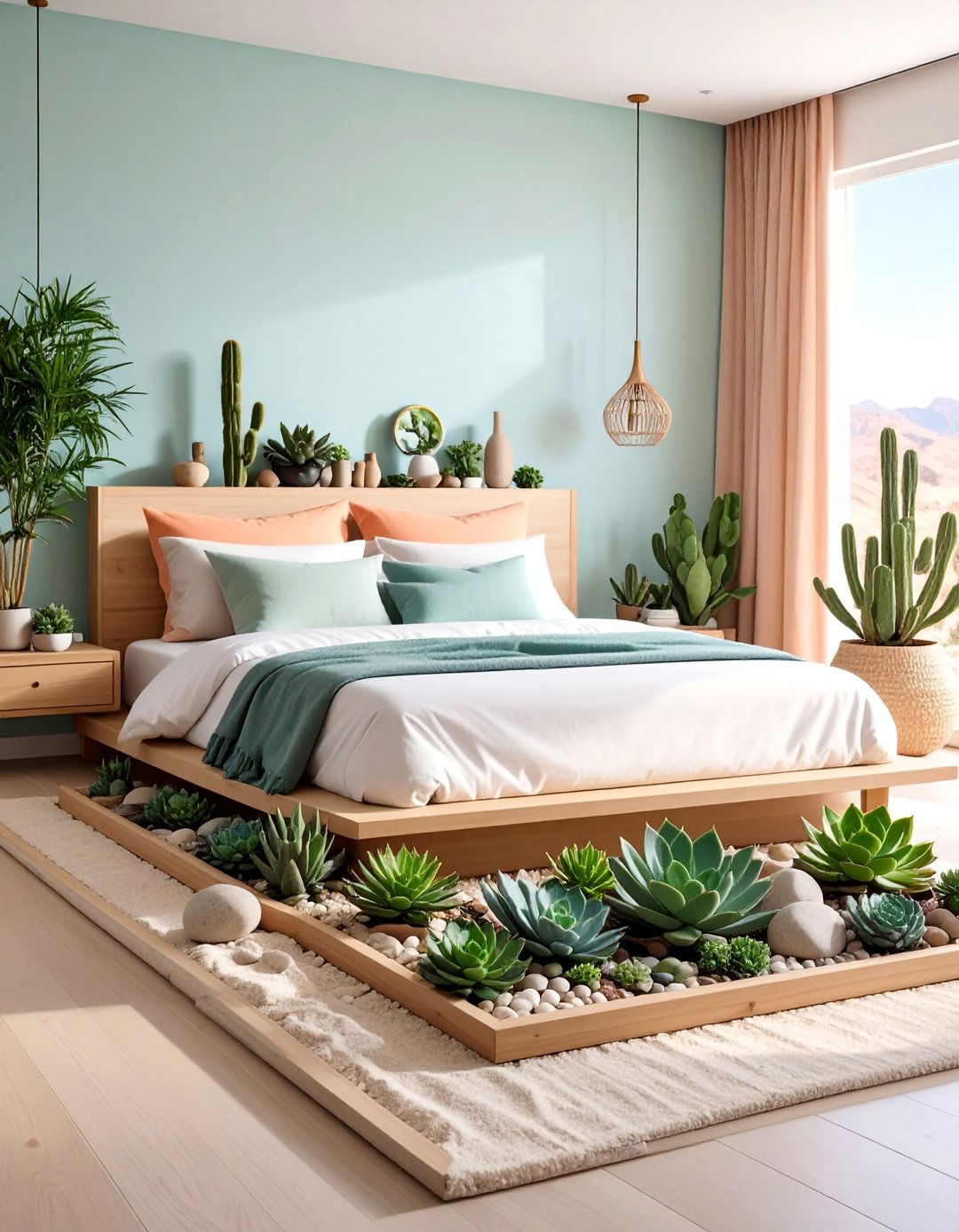 Modern Succulent Desert Zen Garden - 25 Tray Decor Ideas