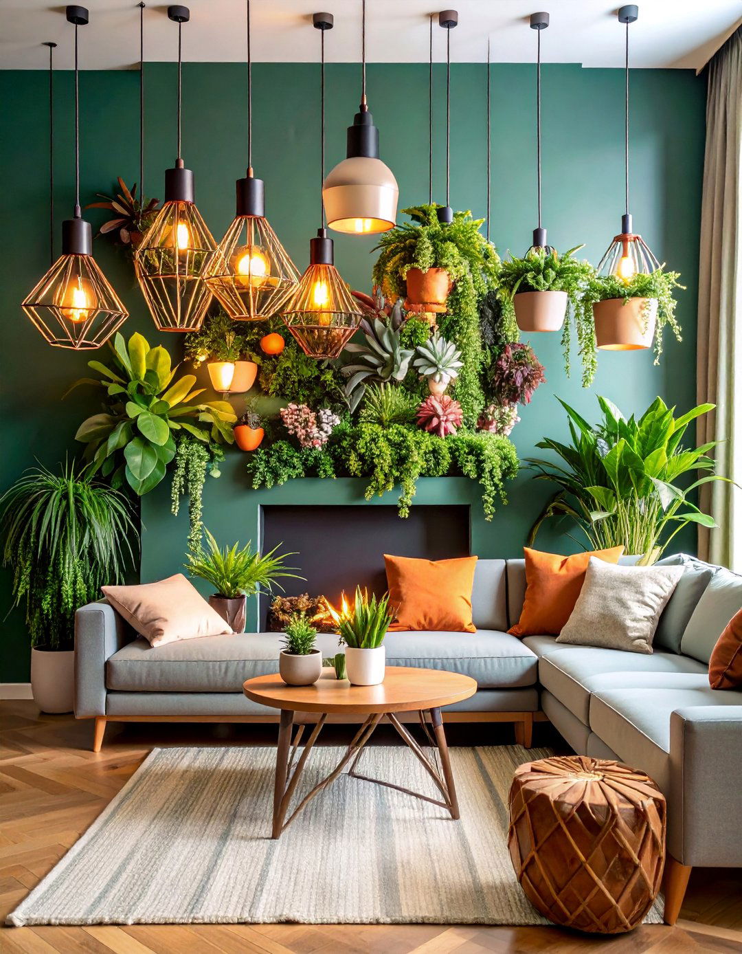 Modern Succulent and Air Plant Living Garland - 25 Mantel Garland Ideas