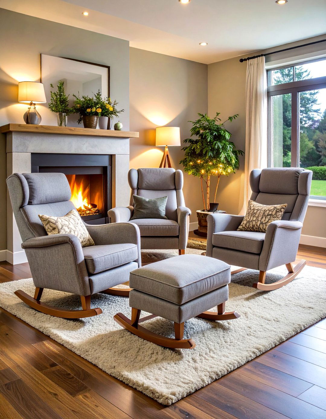 Modern Swivel Rockers with Nursery Comfort - 25 Chairs in Front of Fireplace Ideas