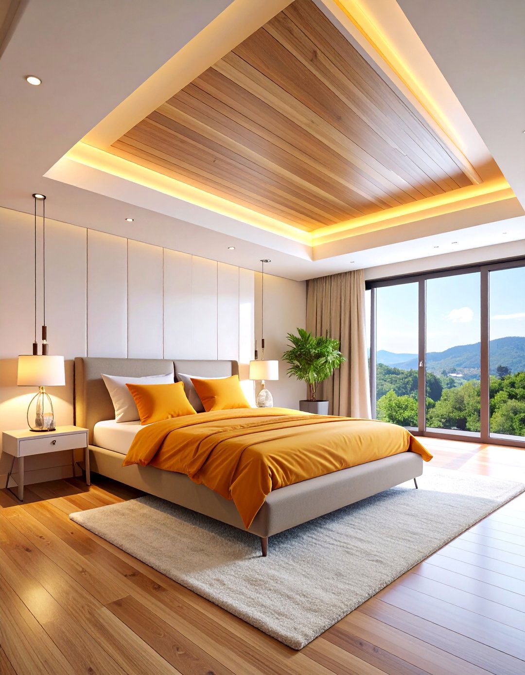 Modern Tray Pop Ceiling with LED Cove Lighting - 25 Pop Ceiling Design Ideas