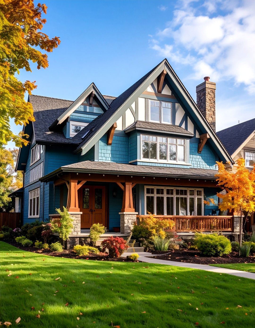 Modern Tudor Exterior with Fiber Cement Siding Applications - 25 Modern Tudor Exterior Inspiration