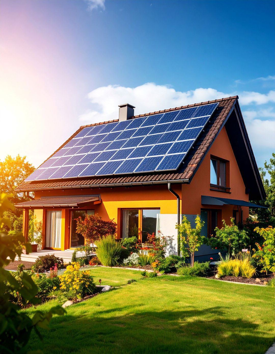 Modern Tudor Exterior with Solar Panel Integration - 25 Modern Tudor Exterior Inspiration