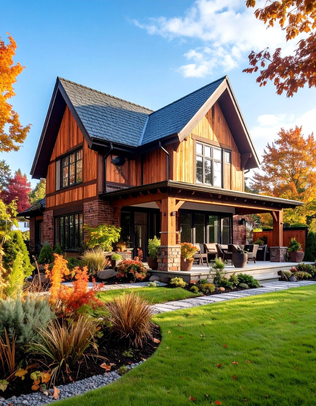 Modern Tudor Exterior with Sustainable Material Applications - 25 Modern Tudor Exterior Inspiration