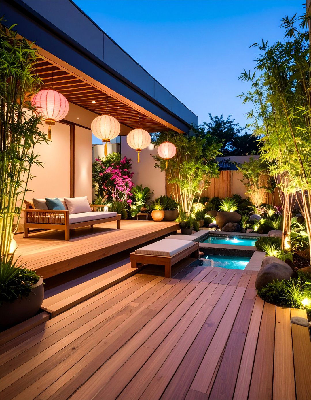 Modern Zen Garden Townhouse Patio - 25 townhouse patio ideas