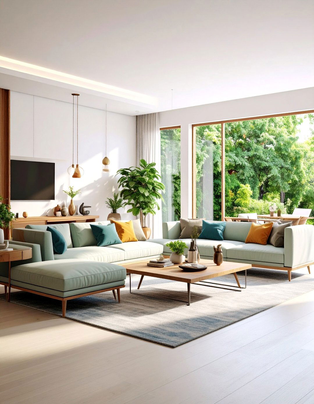 Modern Zen Living Room with Clean Lines - 25 Zen Living Room Ideas