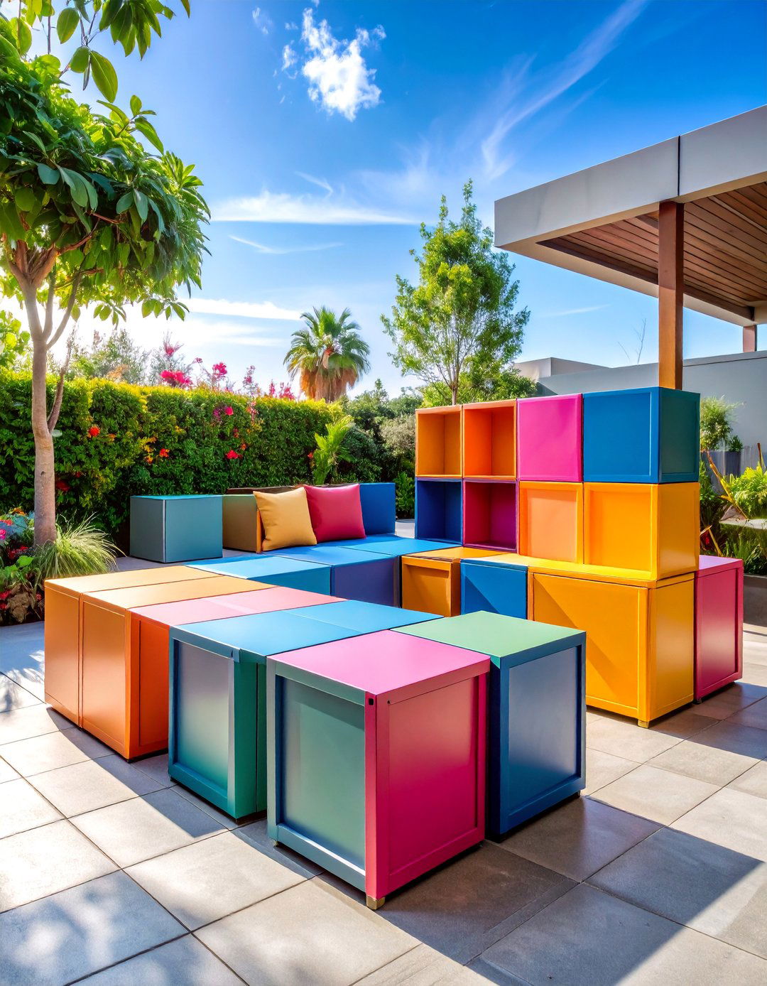Modular Cube Storage System - 25 Outdoor Shoe Storage Ideas