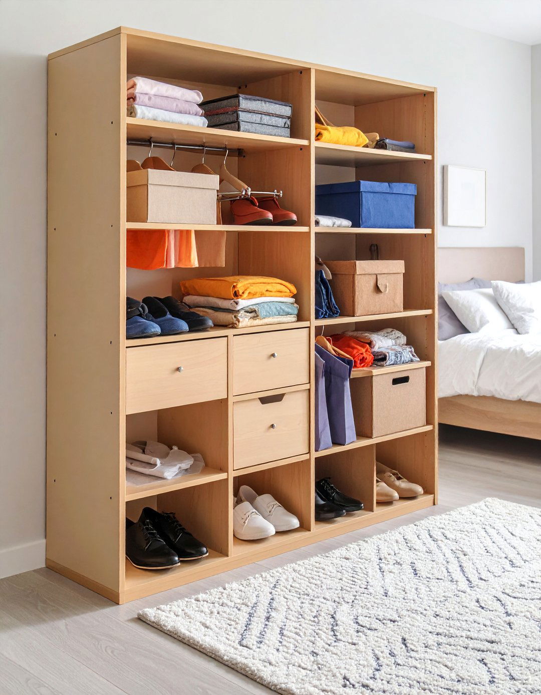 Modular Cube Storage System for Bedroom Organization - 25 Clothes Storage Ideas