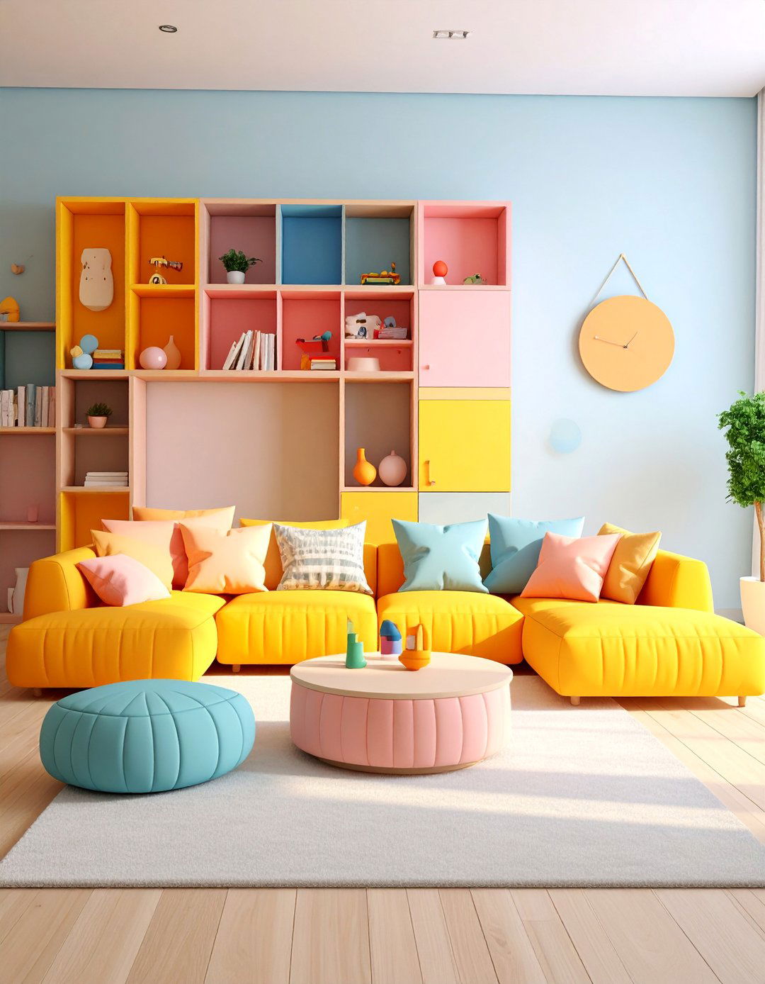 Modular Seating Storage Living Room - 25 Living Room Toy Storage Ideas