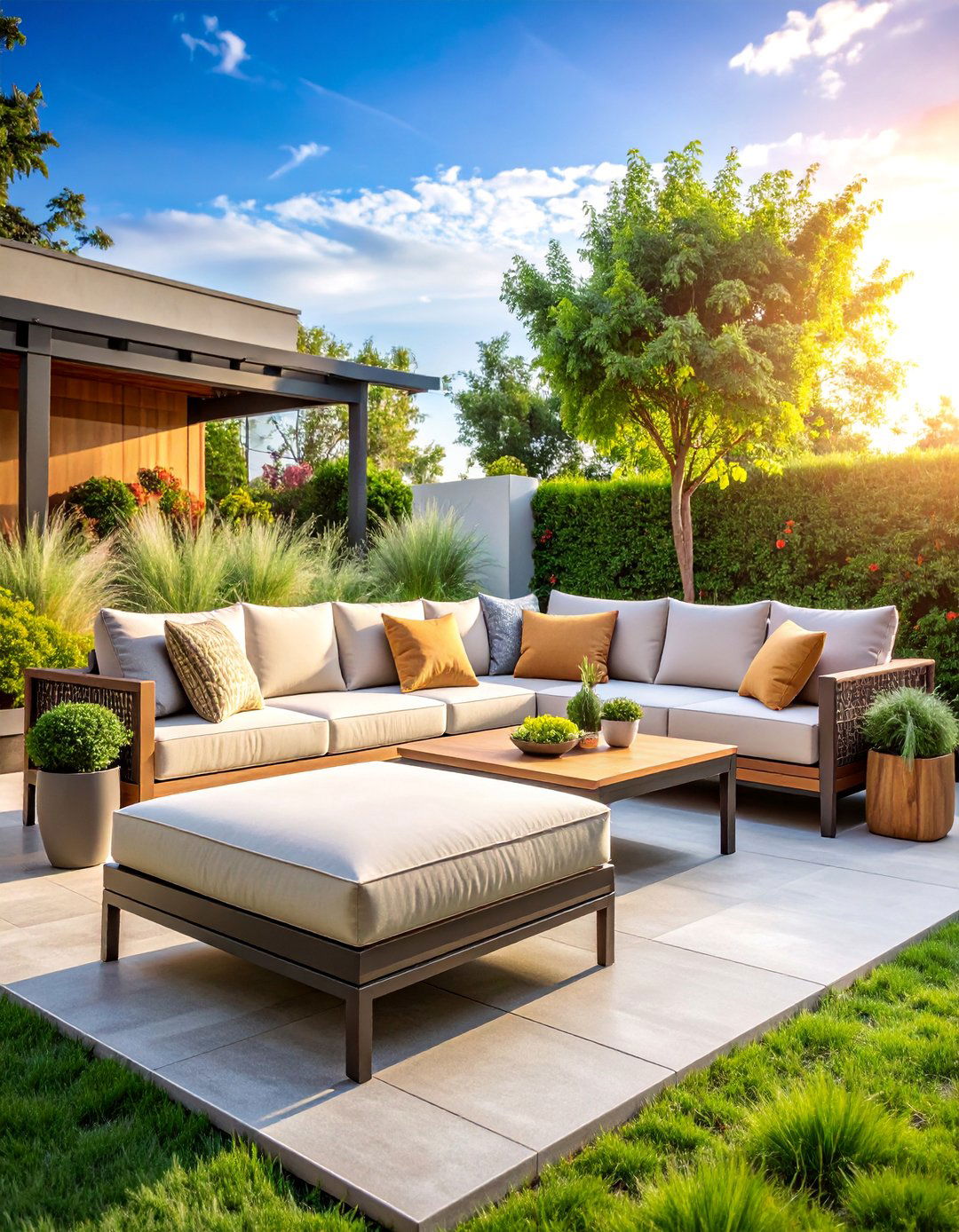 Modular Sectional Lounge with Built In Storage - 25 Garden Furniture Ideas