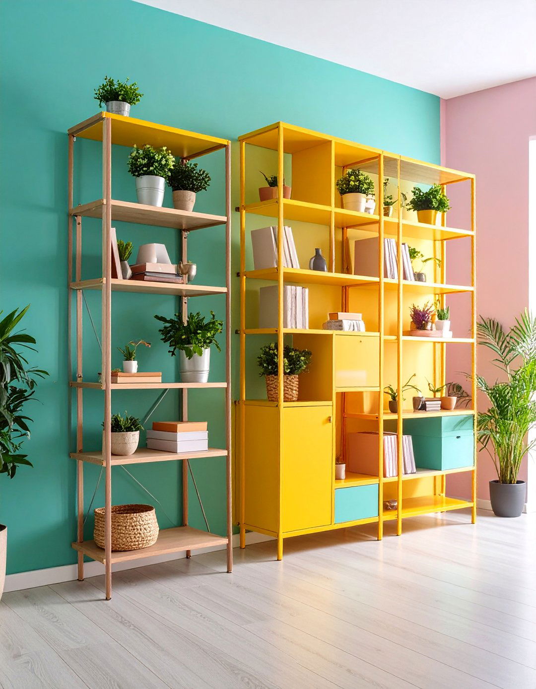 Modular Shelving System with Customizable Storage - 25 small apartment decorating ideas