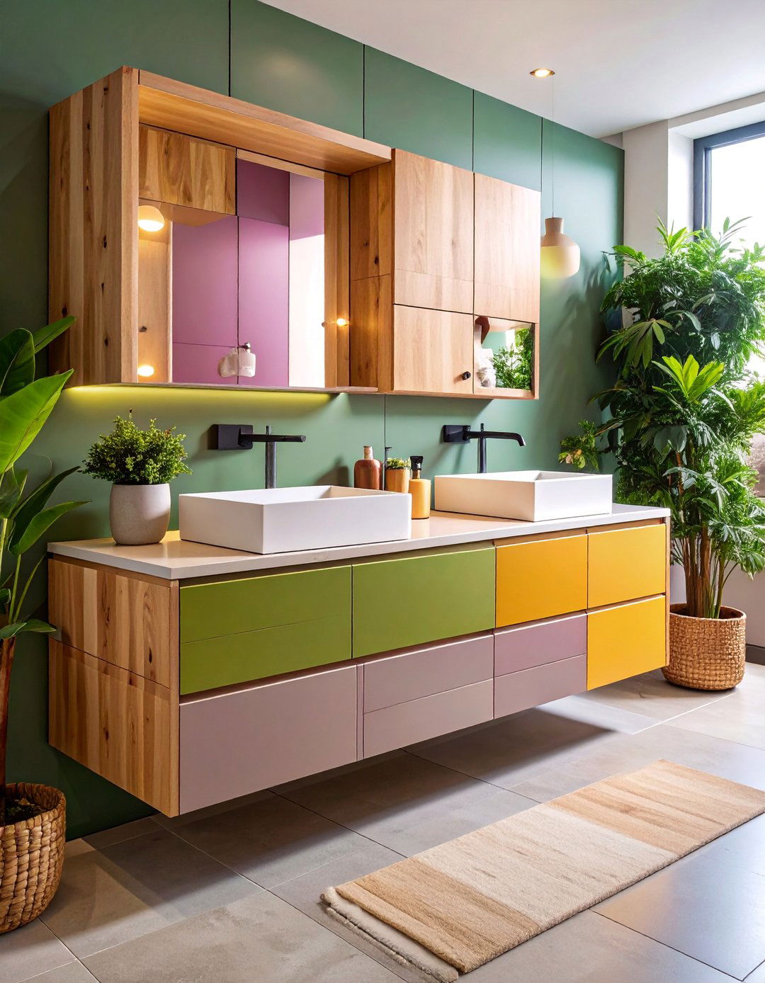Modular Stackable Plywood Wood Bathroom Vanity - 25 Wood Bathroom Vanity Ideas