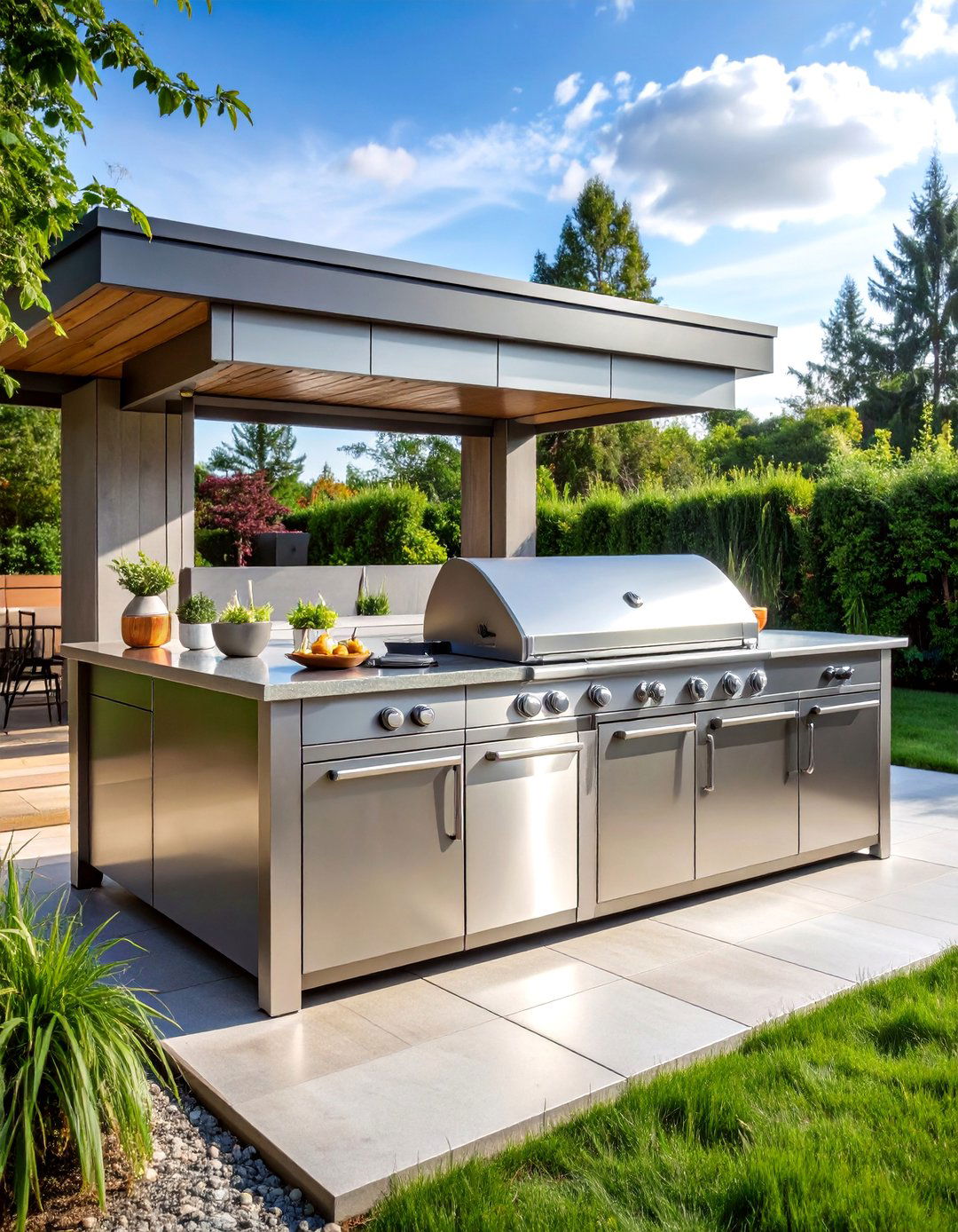 Modular Stainless Steel Kitchen Island - 25 Small Outdoor Kitchen Ideas