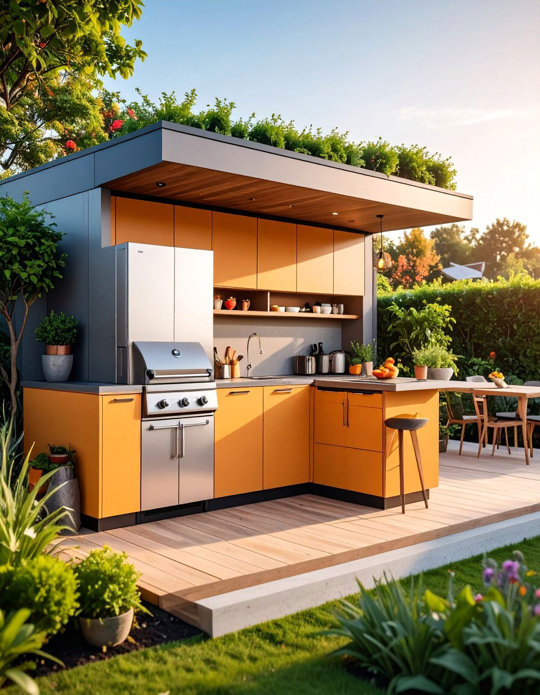 Modular Summer Kitchen System with Flexible Components - 25 Summer Kitchen Ideas