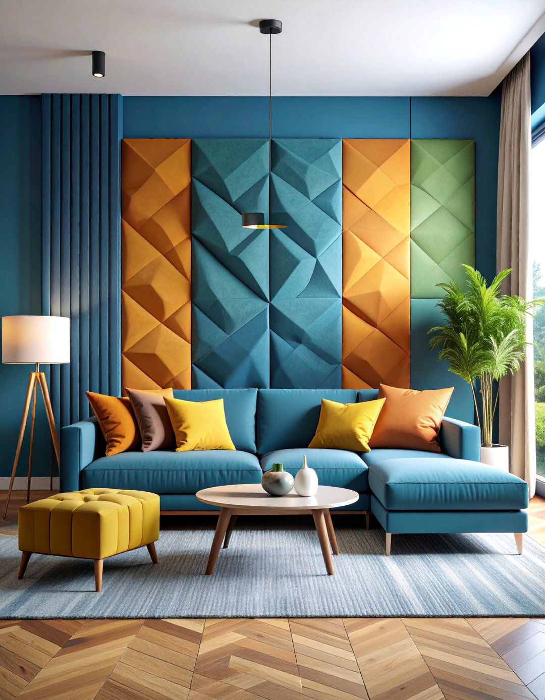 Modular Wall Panel System with Acoustic Properties - 25 living room wall decor ideas