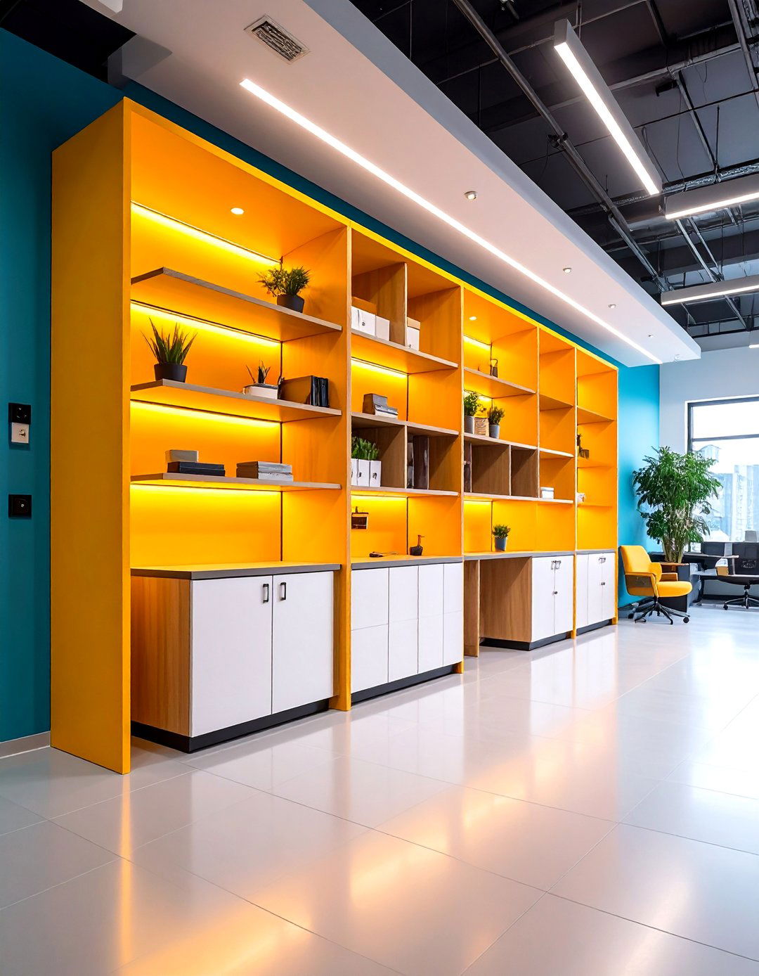 Modular Wall Storage System with Adjustable Shelving - 25 Office Storage Ideas