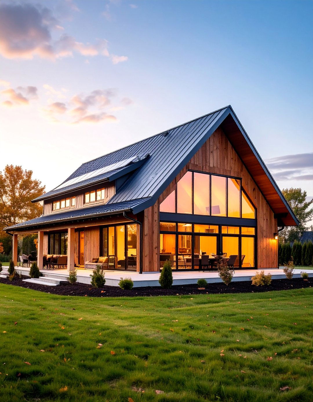 Monitor Roof Style with Clerestory Windows - 25 Barndominium Exterior Ideas