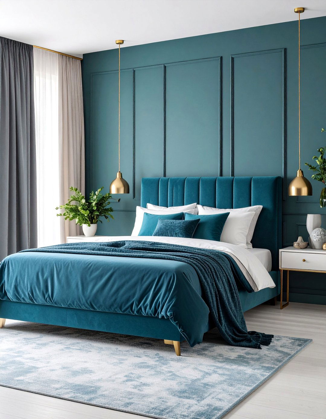 Monochromatic Elegant Bedroom with Tonal Variations and Luxury Materials - 25 Bedroom Ideas For Couples