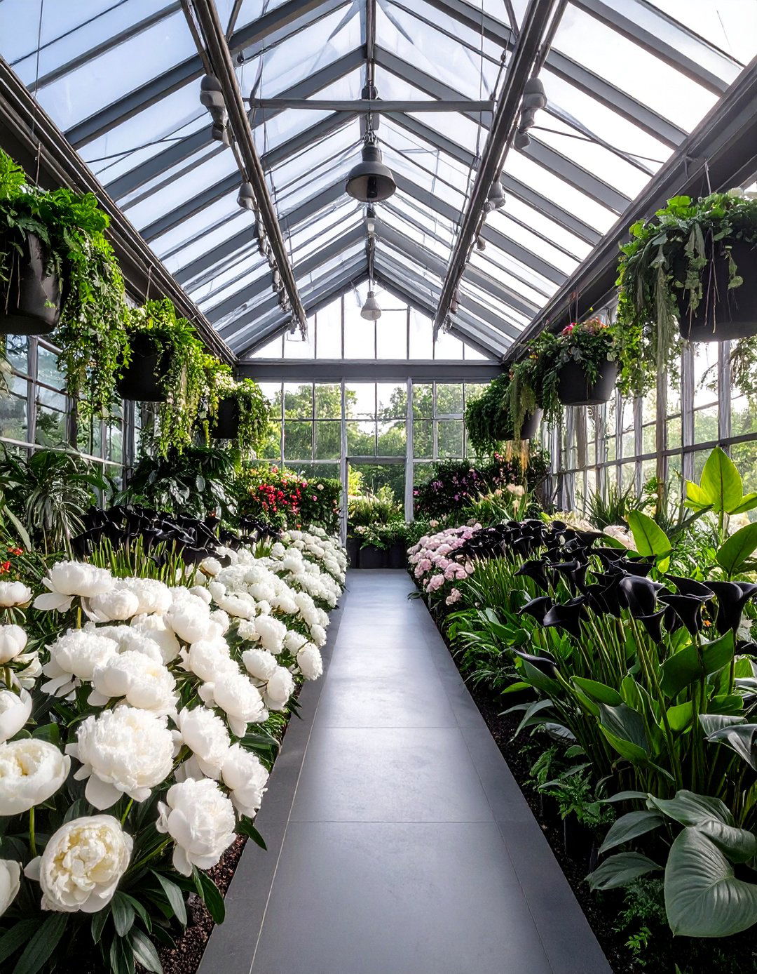 Monochromatic Floral Paradise - 25 Black and White Wedding Ideas