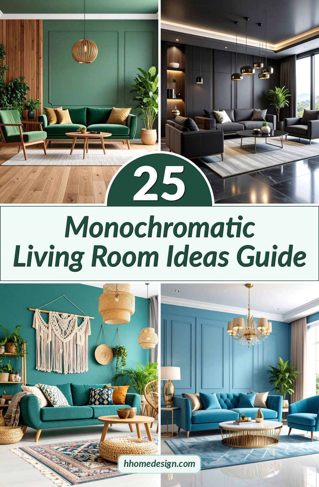 25 Monochromatic Living Room Ideas Guide