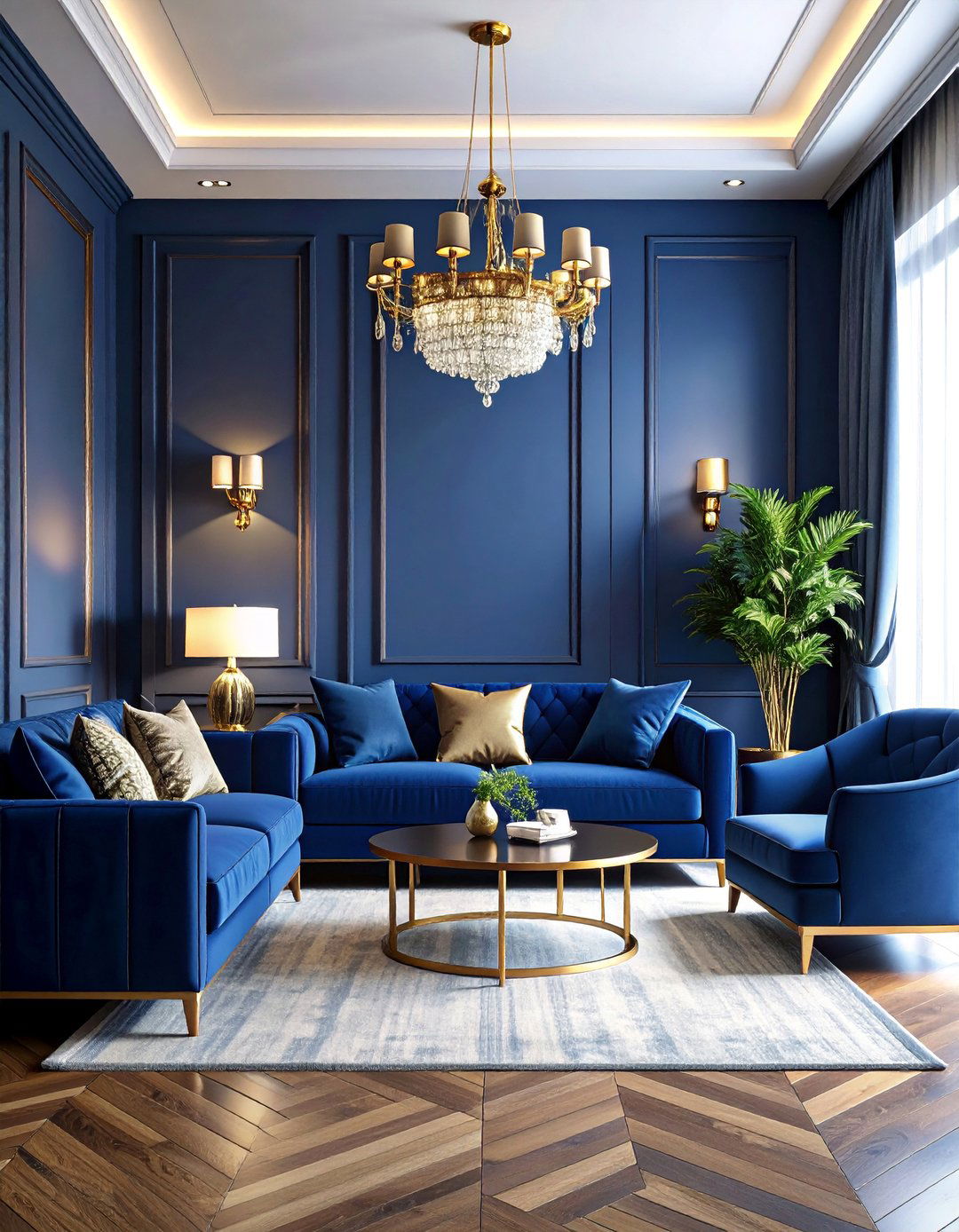 Monochromatic Luxury Living Room - 25 Large Living Room Ideas