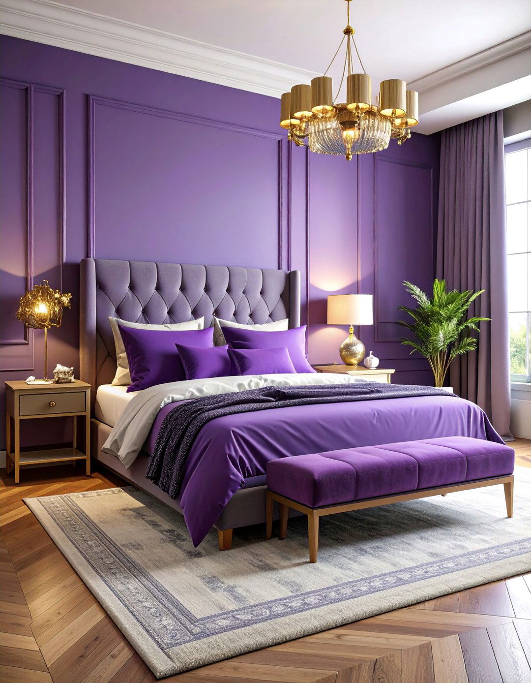 Monochromatic Purple Bedroom with Layered Textures - 25 Pastel Room Ideas