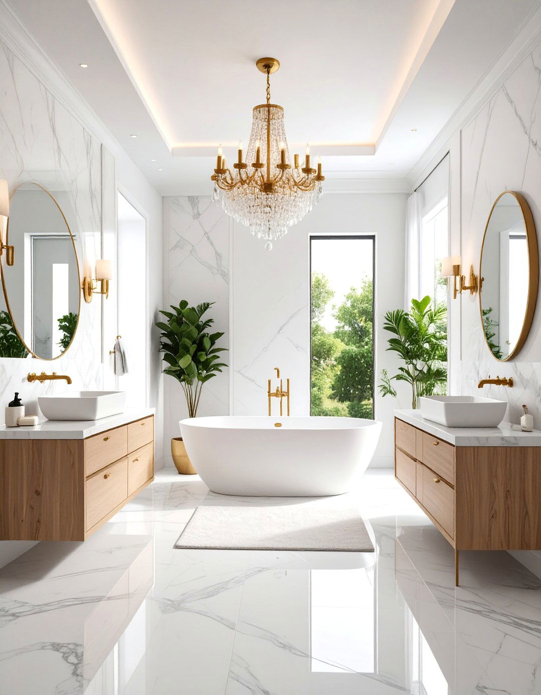 Monochromatic White Luxury Spa Bathroom - 25 Luxury Interior Design Ideas